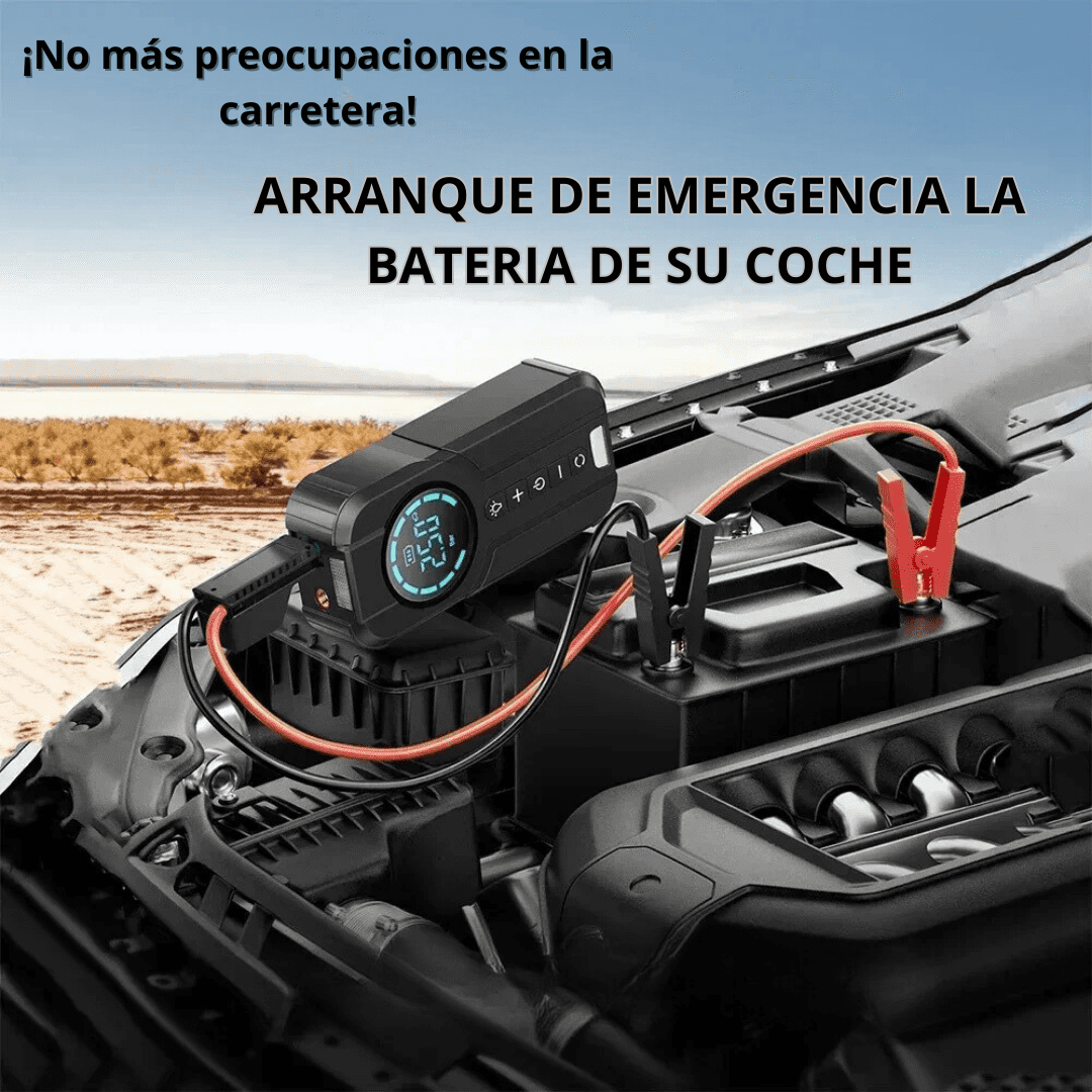 ARRANCADOR DE BATERIA + INFLADOR PREMIUM 4 EN 1