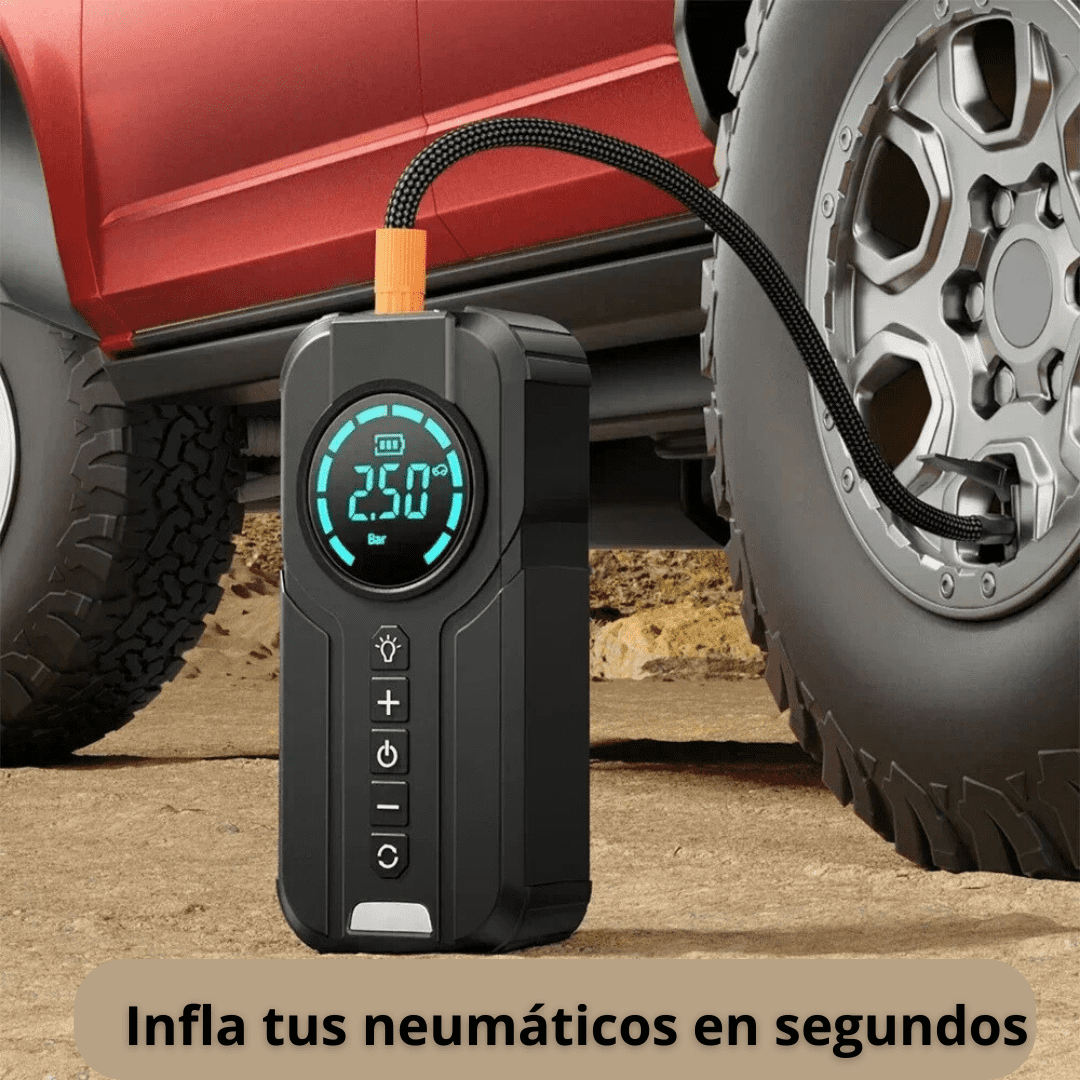 ARRANCADOR DE BATERIA + INFLADOR PREMIUM 4 EN 1