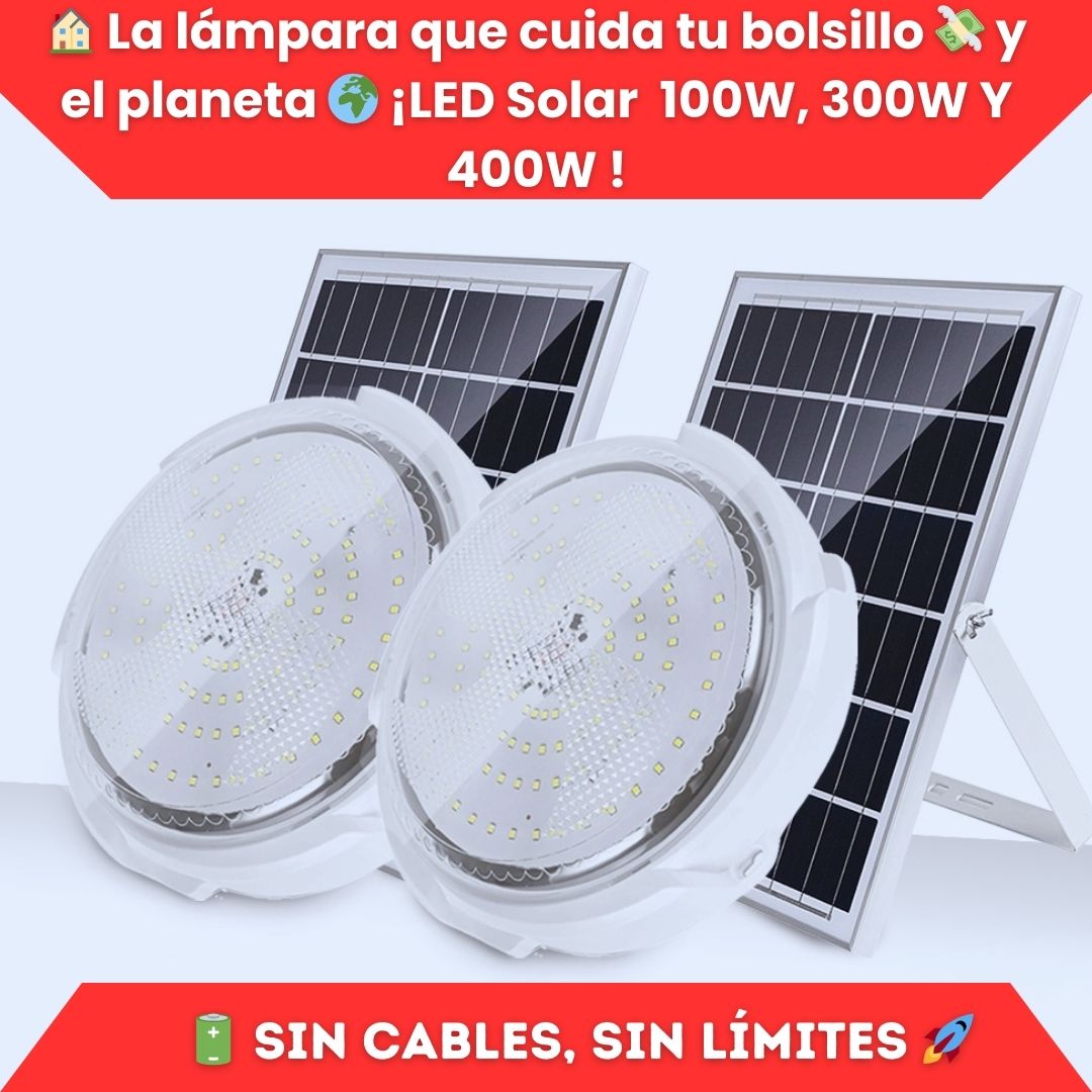 Lámpara LED Solar Para Interior en 400w, 300w y 100w