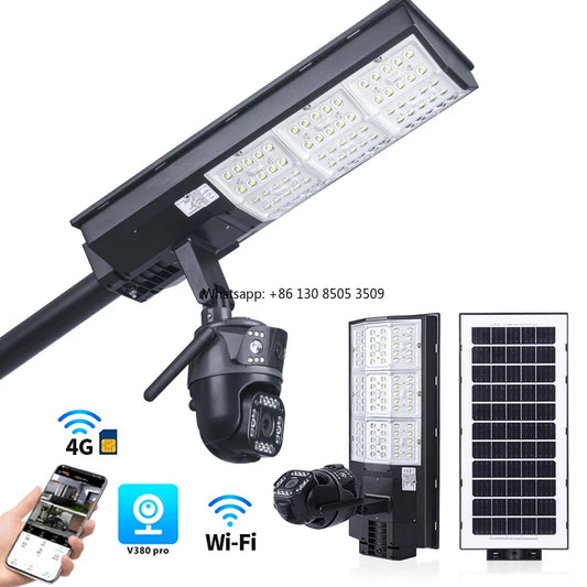 lampara solar con CÁMARA 4G