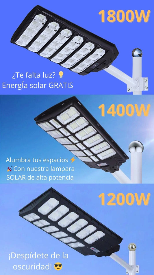 Lampara Solar  1800w, 1400w, 1200w