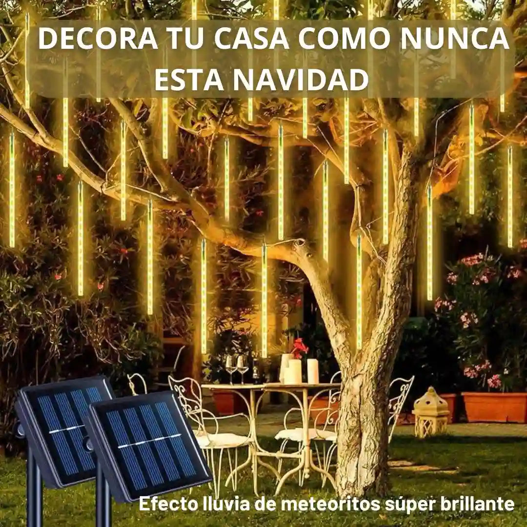 🎄 Luces LED Solares Tipo Meteorito