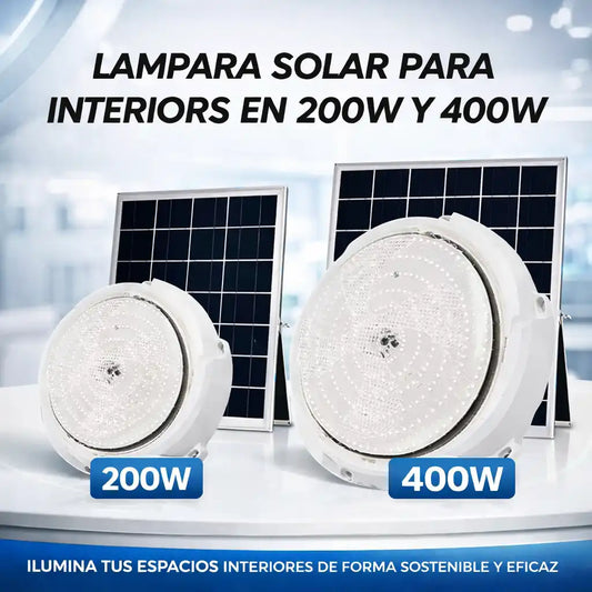 Lámpara LED Solar Para Interior en 400w y 200w